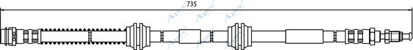 APEC BRAKING Тормозной шланг HOS3742